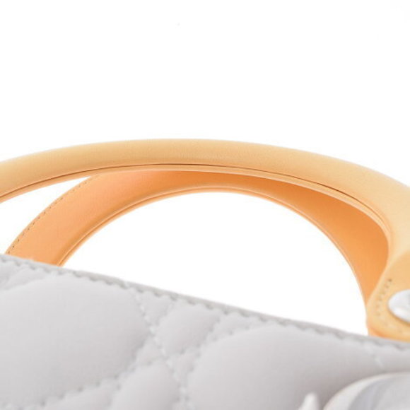 CHRISTIAN DIOR Lady Cannage Tricolor Lambskin Handbag - Picture 4 of 12